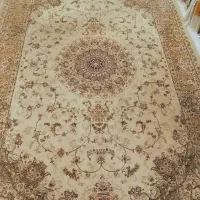 فرش کاشان ۱۲ متری سالم و بدون آسیب خوش طرح بوم کرم