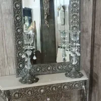 آینه وشمعدانی ومیزکنسول سنگ  فقط یک آبکاری میخواد