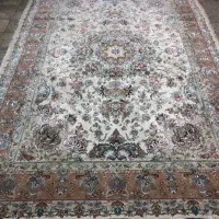 (فرش فرزین)۹متری دستباف خطیبی رج۵۰ ،نو، چله ابریشم
