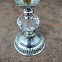 پایه نقره ای ارتفاع ۱۲ و قطر کف ۸سانت رزین