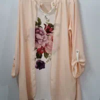 شومیز حریر گلدار