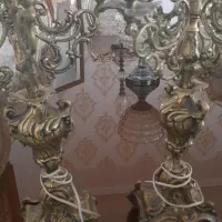 یک جفت شمعدان برنز