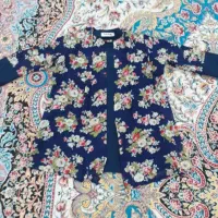 شومیز گلگلی سورمه ای