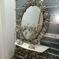 آینه و شمعدان طرح برنز