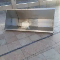 هود آشپزخانه استیل وفن نصب شده روی شاسی  حلزونی