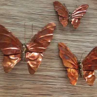 دیوارکوب پروانه ای مسی