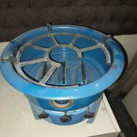 چراغ خوراک پزی قدیمی سه فیتیله و چرخ خیاطی