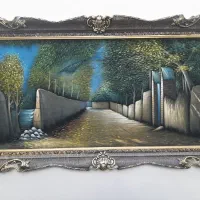 تعدادی تابلو (فرش،مخمل،بوم) و قاب خالی