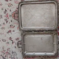 دو عدد سینی قدیمی