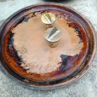سینی مسی و قیف رشته خشکار