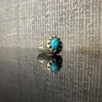 انگشتر نقره با نگین فیروزه