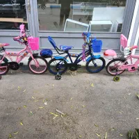 دوچرخه سایز ۱۶ صورتی آبی