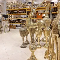 آهو روی کره طلایی ۱۵۰ سانتی متر
