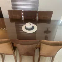 میز غذا خوری 8نفره برند کارخانه REAL با متریال ترک