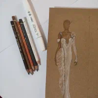 طراحی لباس و سفارش طراحی چهره با سیاه قلم
