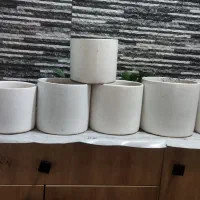 گلدونهای سرامیکی دسته دوم هفت عدد فوری