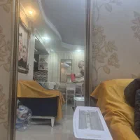 آینه قدی با قاب فلز وچوب