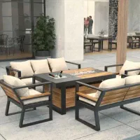 صندلی چوب و فلز، ست صندلی باغی، صندلی چوبی