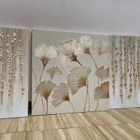 تابلو شگوفه وگل رنگ بژ