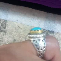 انگشتر نقره سنگ فیروزه