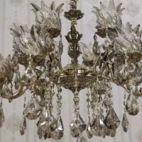 ۲ عدد لوستر برنجی۶ شاخه ۱۲ شعله نو