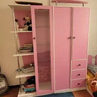 کمدوتخت کودک ونوجوان صورتی|تخت و سرویس خواب|تهران, تهرانپارس جنوبی|دیوار