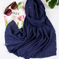 شال دنیز وارداتی لمه دار جواهردوزی پلیسه وارداتی