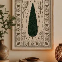 تابلو برجسته و کالیگرافی سرو اصیل ایرانی
