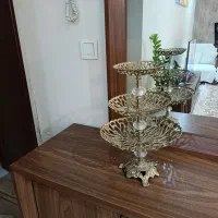 شیرینی خوری یا میوه خوری سه طبقه برنجی