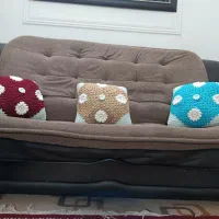 کوسن های رنگ رنگ ...بافتنی