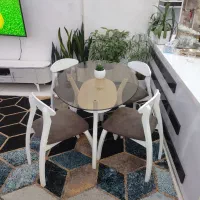 میز غذا خوری ۴ نفره سفید