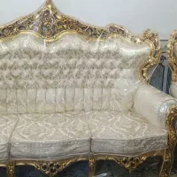 مبل سلطنتی ۹نفره ورق طلا زیر قیمت