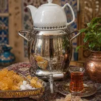 کتری قوری استیل جنس درجه یک نو آکبند
