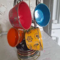 فنجان و نعلبکی رنگی و شیک