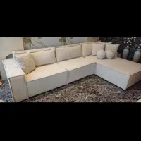 یه ست ال آمریکایی ال+کاناپه۳نفره+تک+پاف