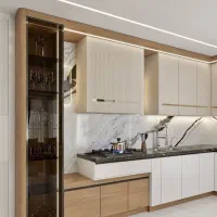 کابینت کاغذ دیواری قرنیز کناف ماربل شیت