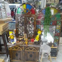 صندوق اینه زیر سماوری چوبی سنتی