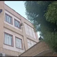 کار در ارتفاع ترمیم سنگ نما،پیچ رولپلاک ،عایق نانو