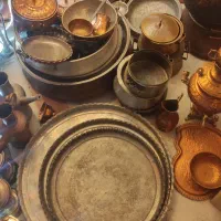مجمع لگن مسی قدیمی سینی مس
