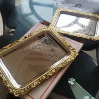 دو عدد سینی استیل کاملاً نو