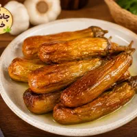 بادمجان سرخ شده خانگی، تازه و تمیز، آماده مصرف