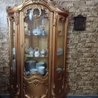 بوفه طلایی تمام چوب با کیفیت