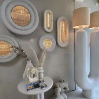 آینه دیواری دست‌ساز نقاشی شده