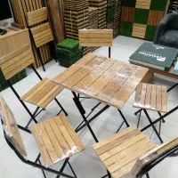۵نفره ناهارخوری صندلی تاشو کمجا چوبی