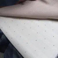 پارچه لنین نگین کوب شده و ساده
