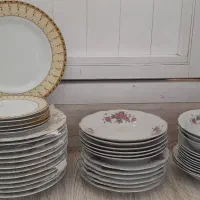 ظروف چینی گل سرخ خیلی قدیمی و مرجان