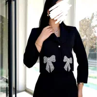 کراپ کت مجلسی پاپیونی