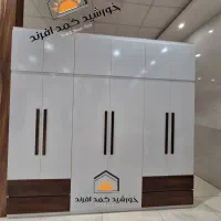 کمد دیواری باکسی اماده دستگیره چوبی