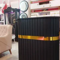 میزپیشخوان مشکی بغل خم