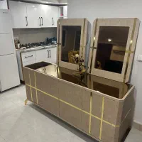 ست کنسول و اینه ،میز تی وی، میز وسط عسلی